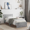 Estructura de cama con cabecero Gris Hormigón 80 x 200 cm