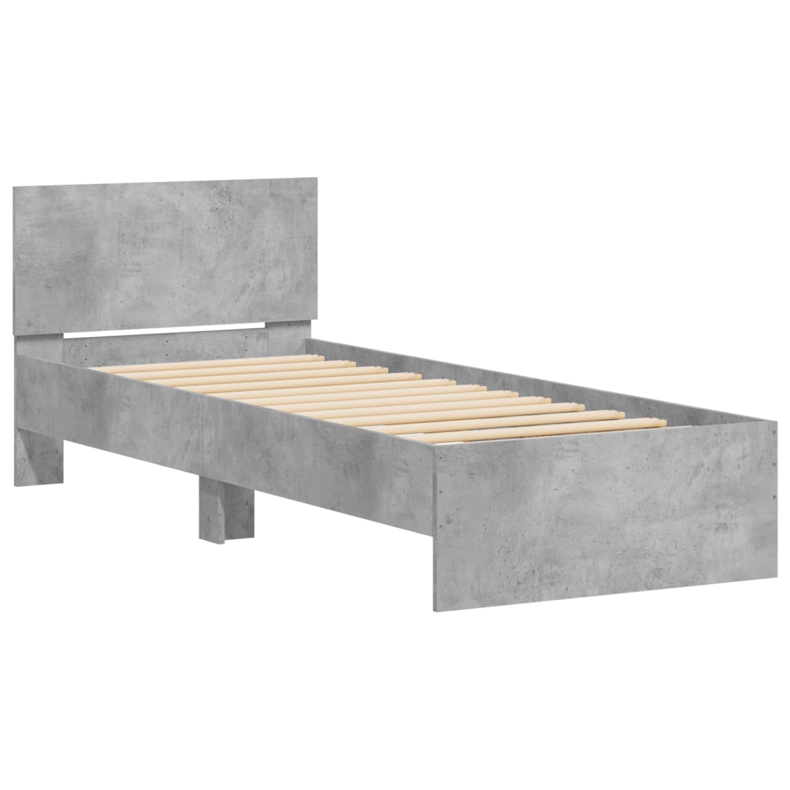 Estructura de cama con cabecero Gris Hormigón 80 x 200 cm