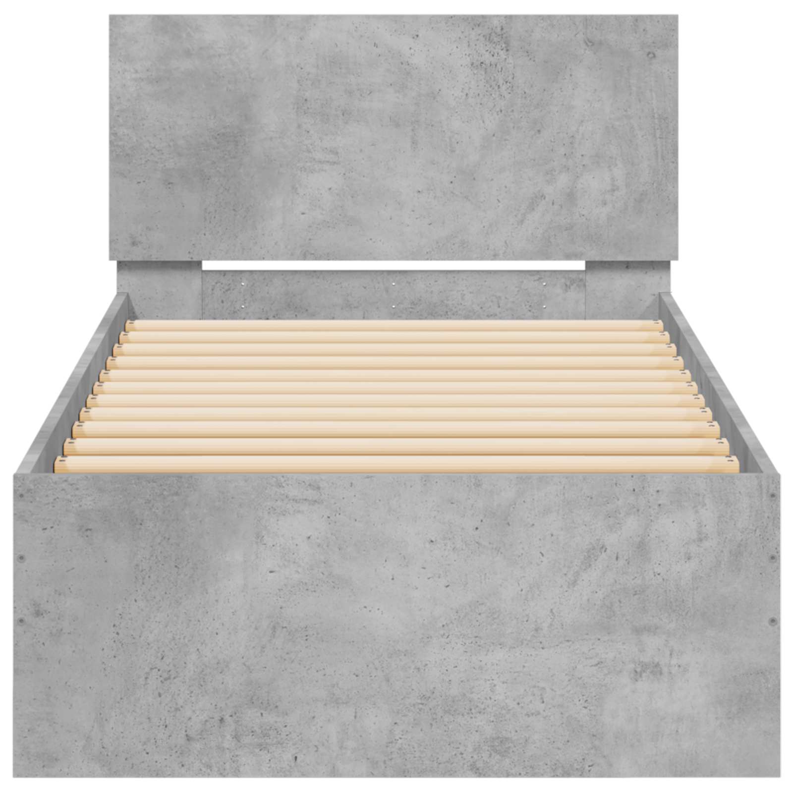 Estructura de cama con cabecero Gris Hormigón 80 x 200 cm