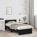 Estructura de cama con cabecero Roble Negro 80 x 200 cm