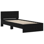 Estructura de cama con cabecero Roble Negro 80 x 200 cm