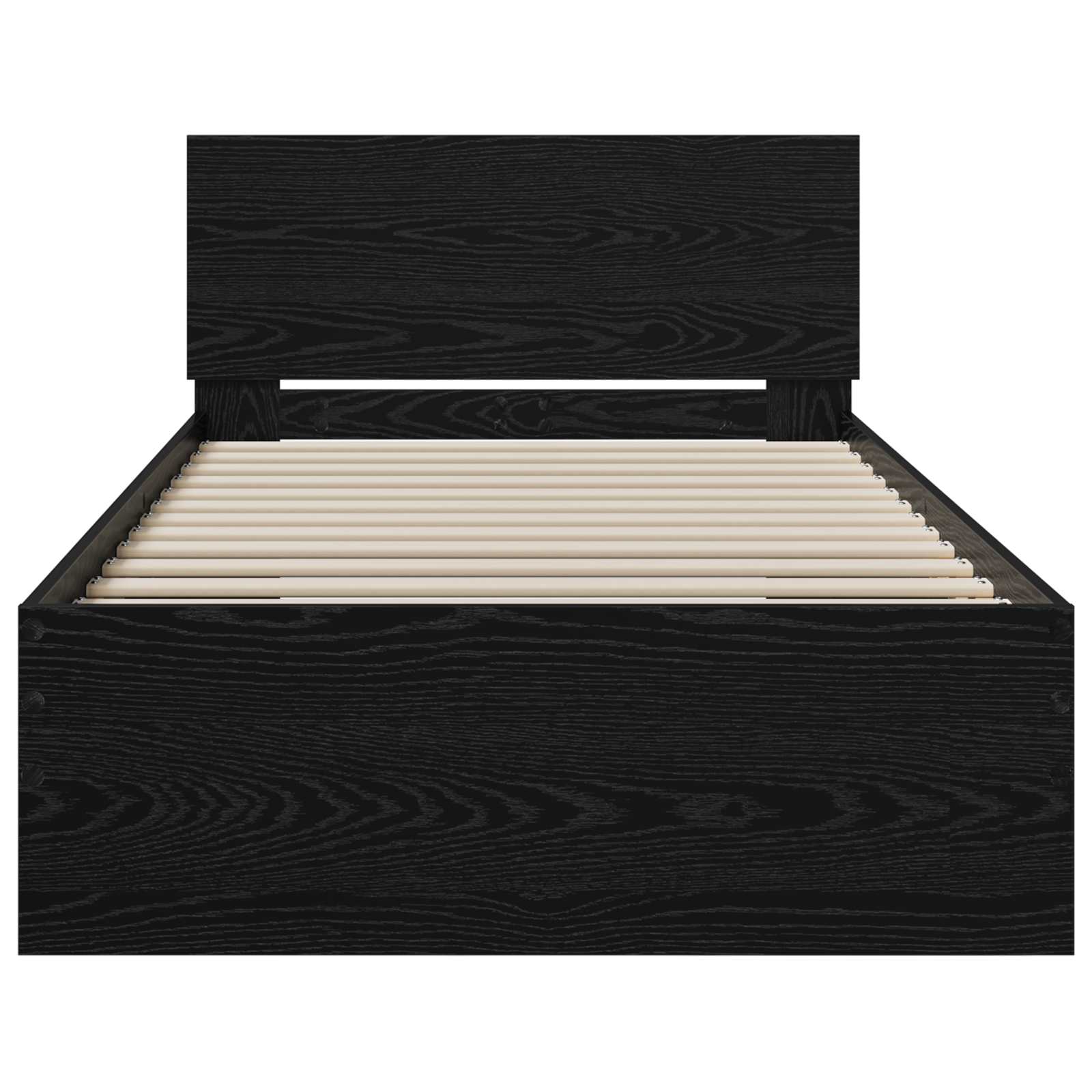 Estructura de cama con cabecero Roble Negro 80 x 200 cm