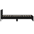 Estructura de cama con cabecero Roble Negro 80 x 200 cm
