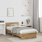 Estructura de cama con cabecero Roble Artesanal 80 x 200 cm