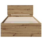 Estructura de cama con cabecero Roble Artesanal 80 x 200 cm