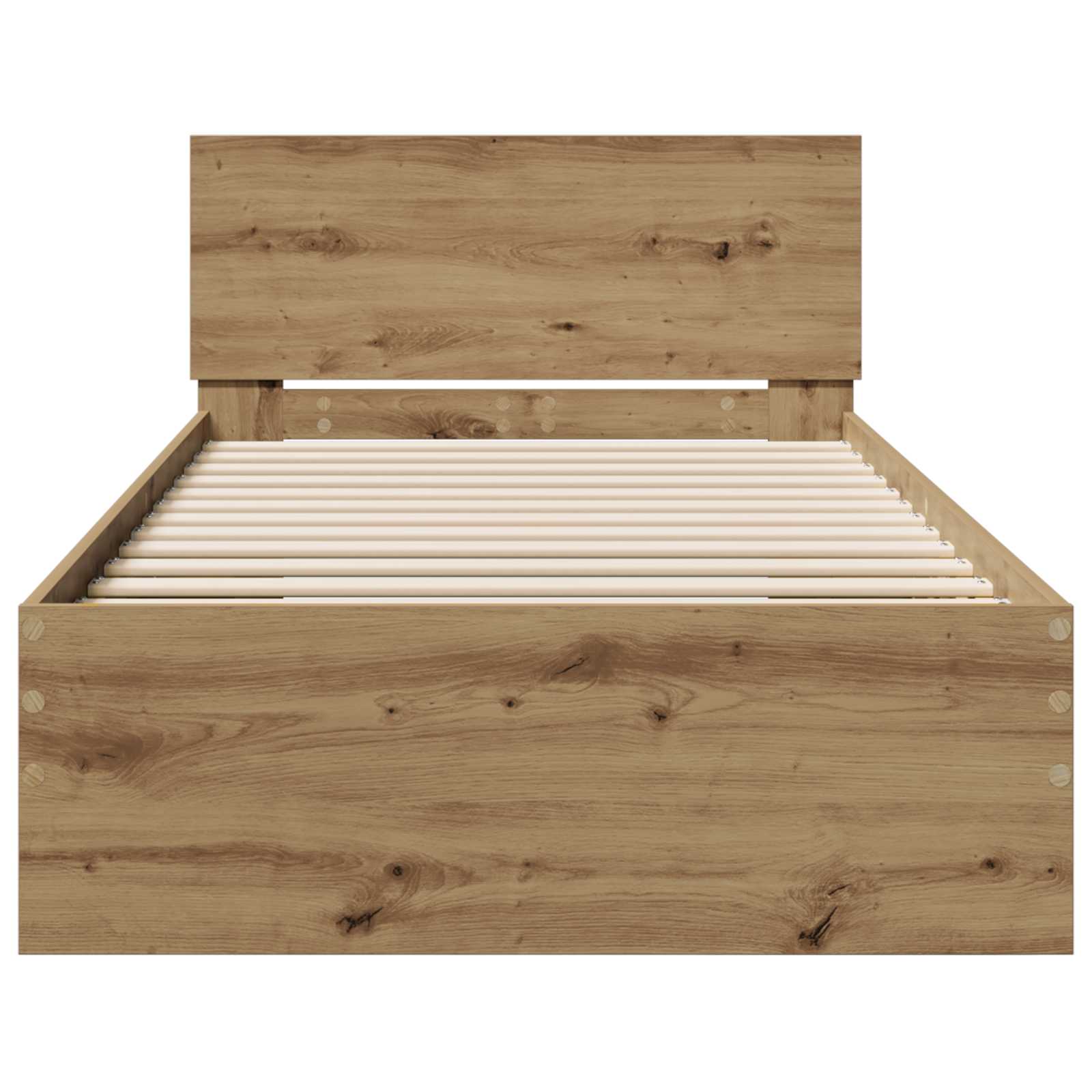 Estructura de cama con cabecero Roble Artesanal 80 x 200 cm