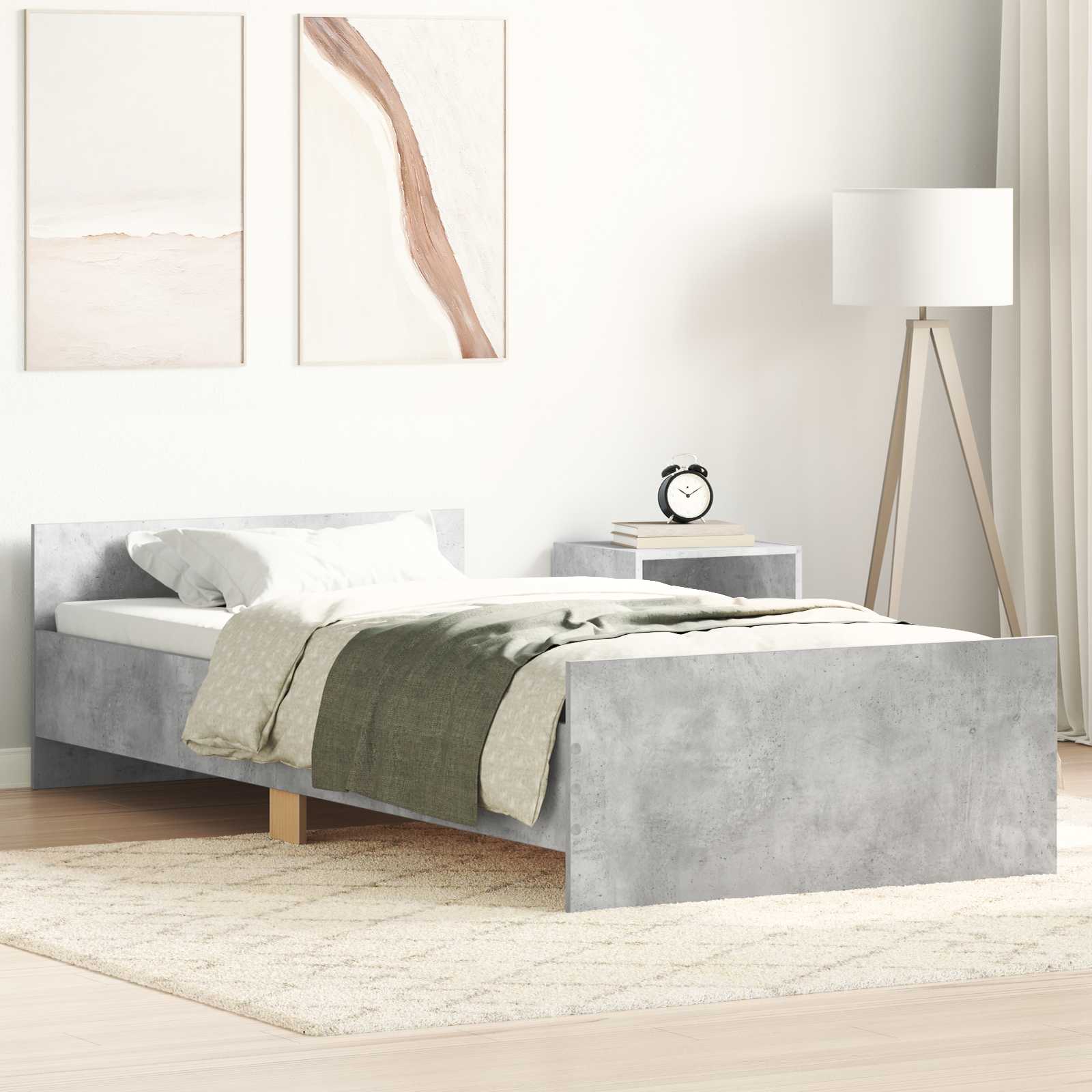 Estrutura de cama com cabeceira Branco 80 x 200 cm