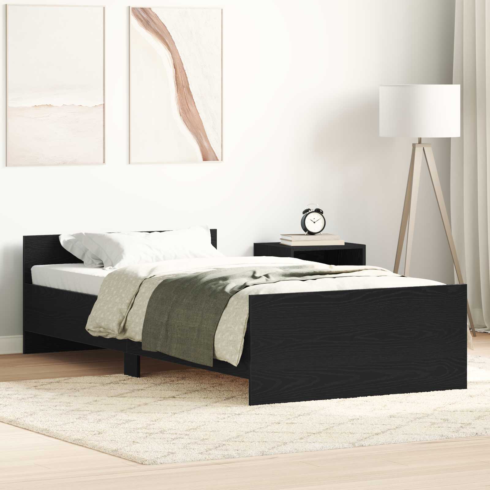 Estrutura de cama com cabeceira Branco 80 x 200 cm
