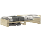Estructura de cama con cabecero Roble Sonoma 80 x 200 cm