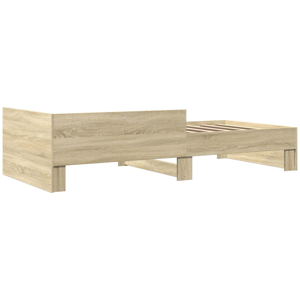 Estructura de cama con cabecero Roble Sonoma 80 x 200 cm