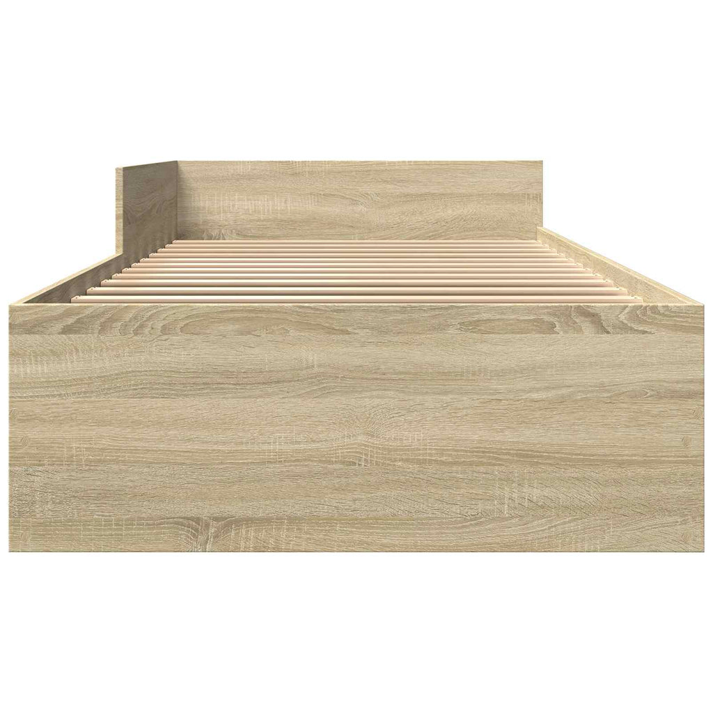 Estructura de cama con cabecero Roble Sonoma 80 x 200 cm