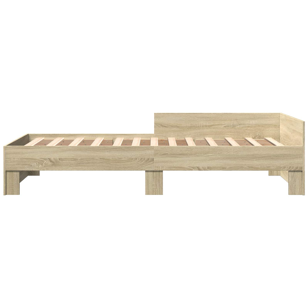 Estructura de cama con cabecero Roble Sonoma 80 x 200 cm