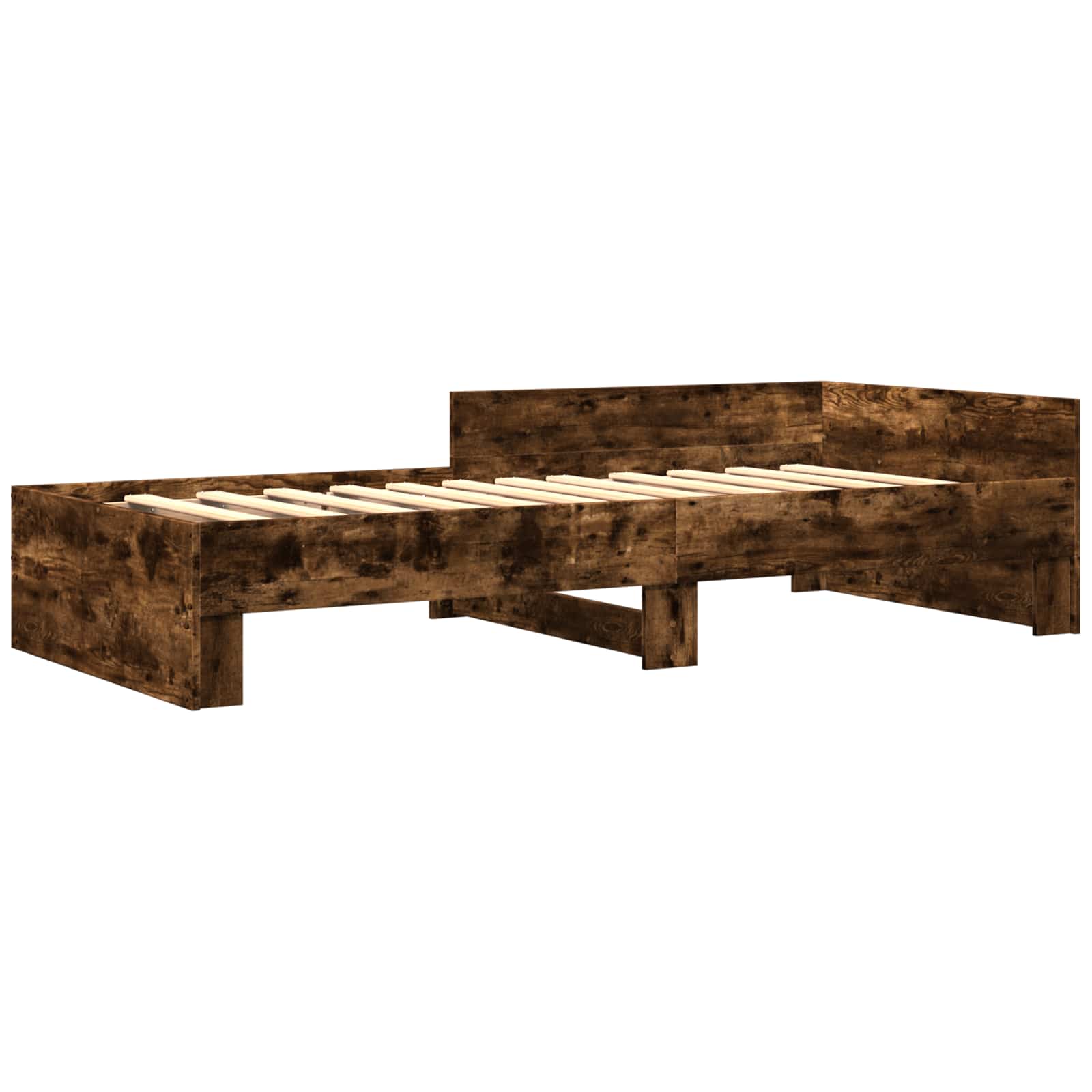 Estructura de cama con cabecero Roble Ahumado 80 x 200 cm
