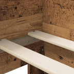 Estructura de cama con cabecero Madera envejecida 80 x 200 cm