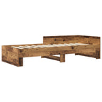 Estructura de cama con cabecero Madera envejecida 80 x 200 cm
