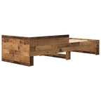 Estructura de cama con cabecero Madera envejecida 80 x 200 cm