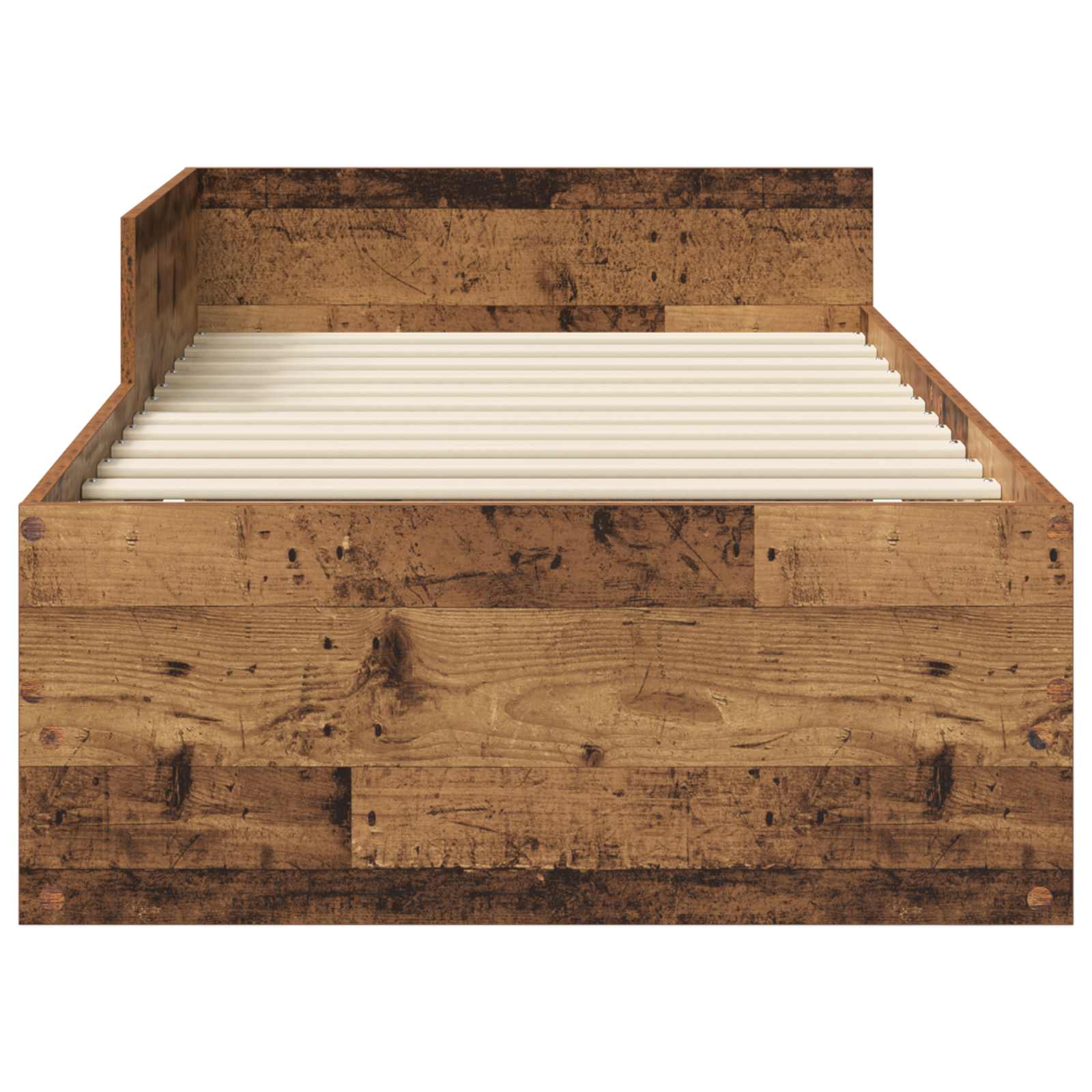 Estructura de cama con cabecero Madera envejecida 80 x 200 cm