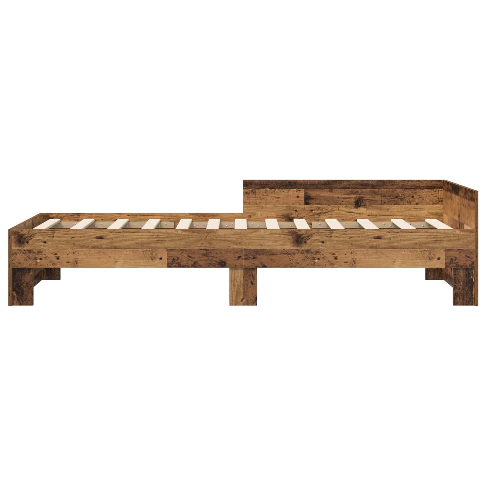 Estructura de cama con cabecero Madera envejecida 80 x 200 cm
