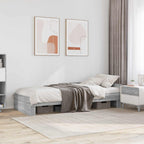 Estructura de cama con cabecero Sonoma gris 80 x 200 cm