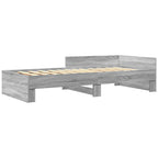 Estructura de cama con cabecero Sonoma gris 80 x 200 cm
