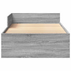 Estructura de cama con cabecero Sonoma gris 80 x 200 cm