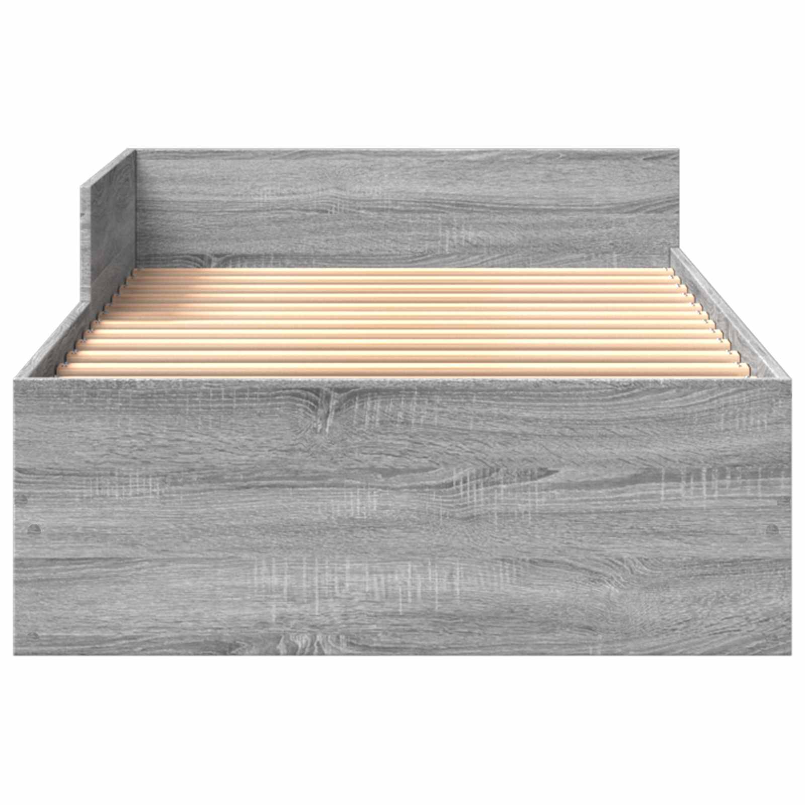Estructura de cama con cabecero Sonoma gris 80 x 200 cm