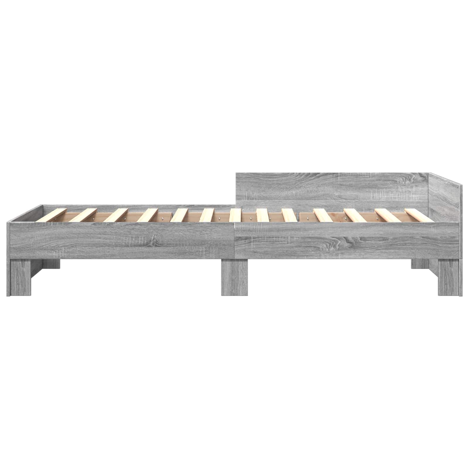 Estructura de cama con cabecero Sonoma gris 80 x 200 cm