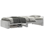 Estructura de cama con cabecero Gris Hormigón 80 x 200 cm