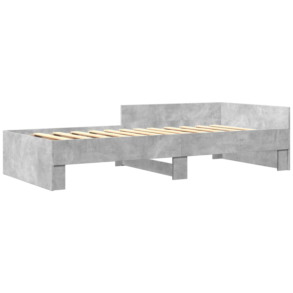 Estructura de cama con cabecero Gris Hormigón 80 x 200 cm