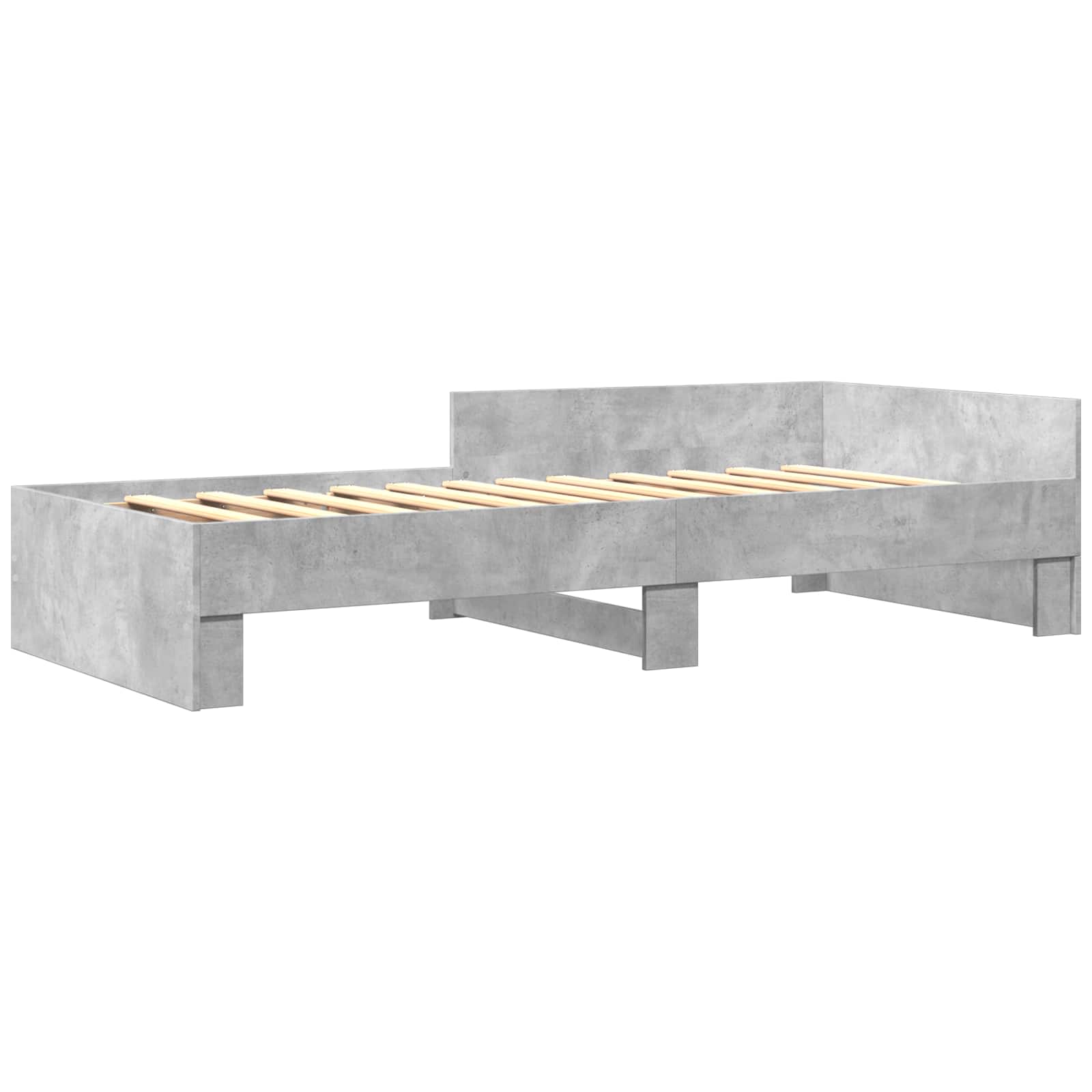 Estructura de cama con cabecero Gris Hormigón 80 x 200 cm