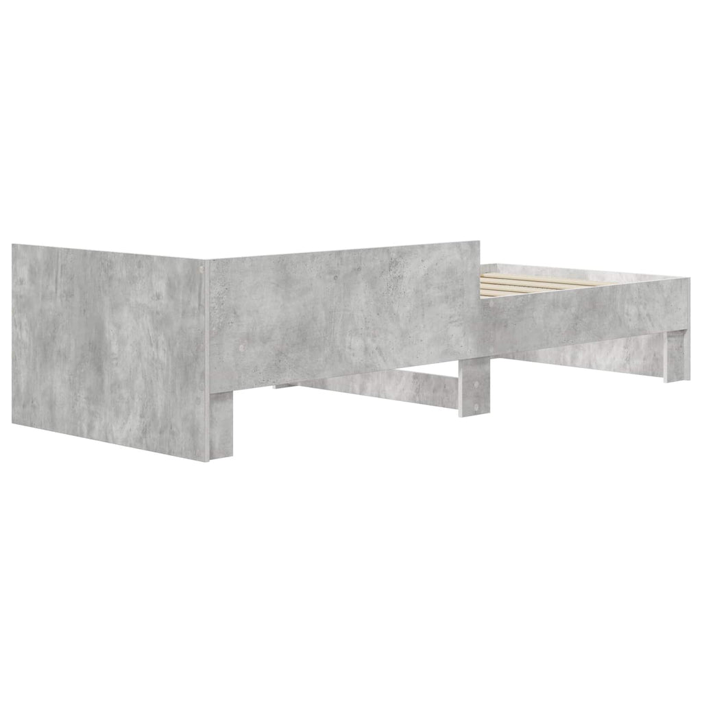 Estructura de cama con cabecero Gris Hormigón 80 x 200 cm