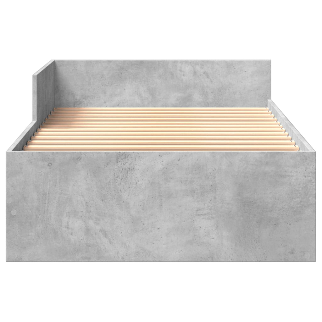 Estructura de cama con cabecero Gris Hormigón 80 x 200 cm