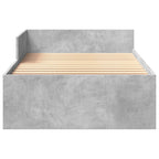 Estructura de cama con cabecero Gris Hormigón 80 x 200 cm