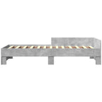 Estructura de cama con cabecero Gris Hormigón 80 x 200 cm