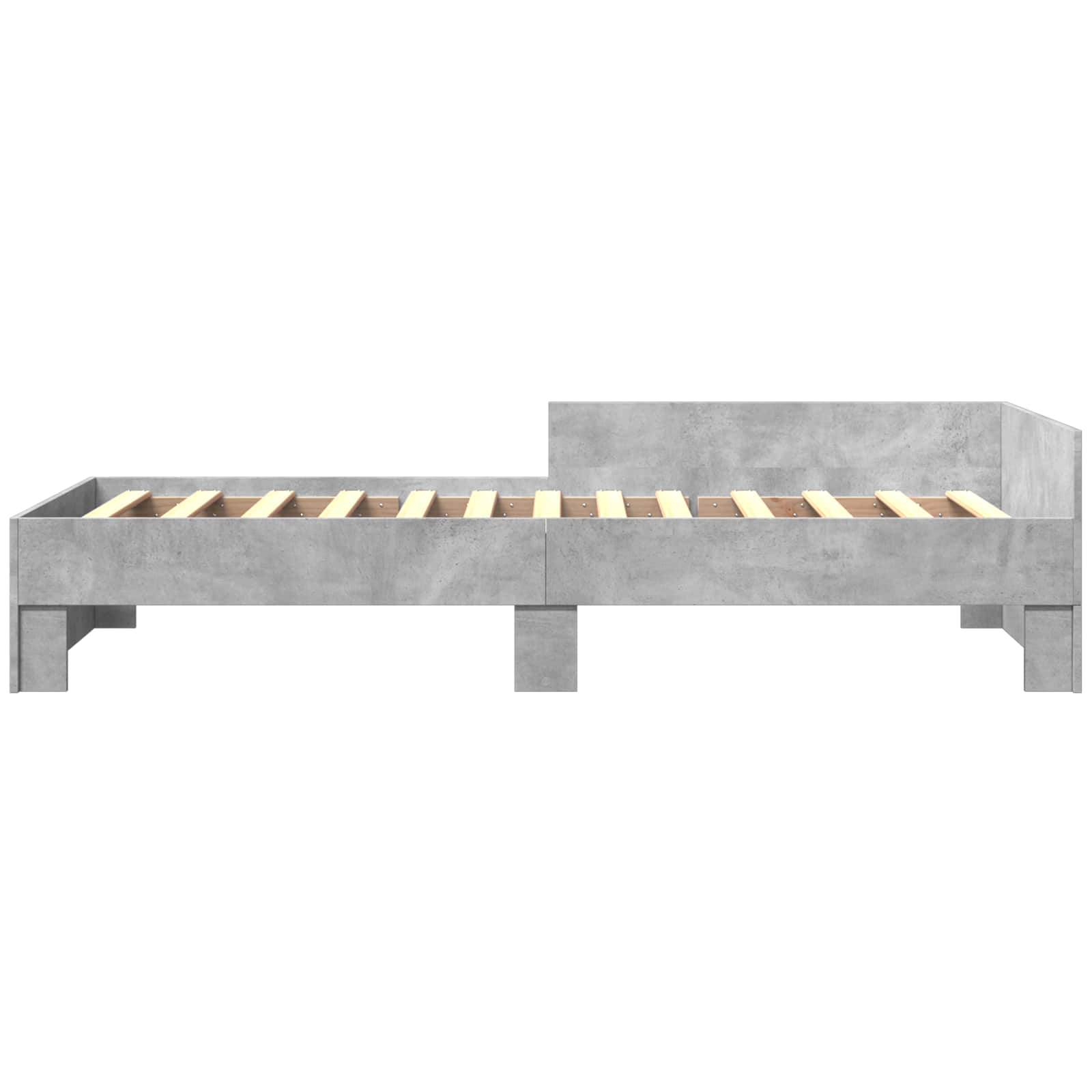Estructura de cama con cabecero Gris Hormigón 80 x 200 cm