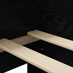 Estructura de cama con cabecero Roble Negro 80 x 200 cm