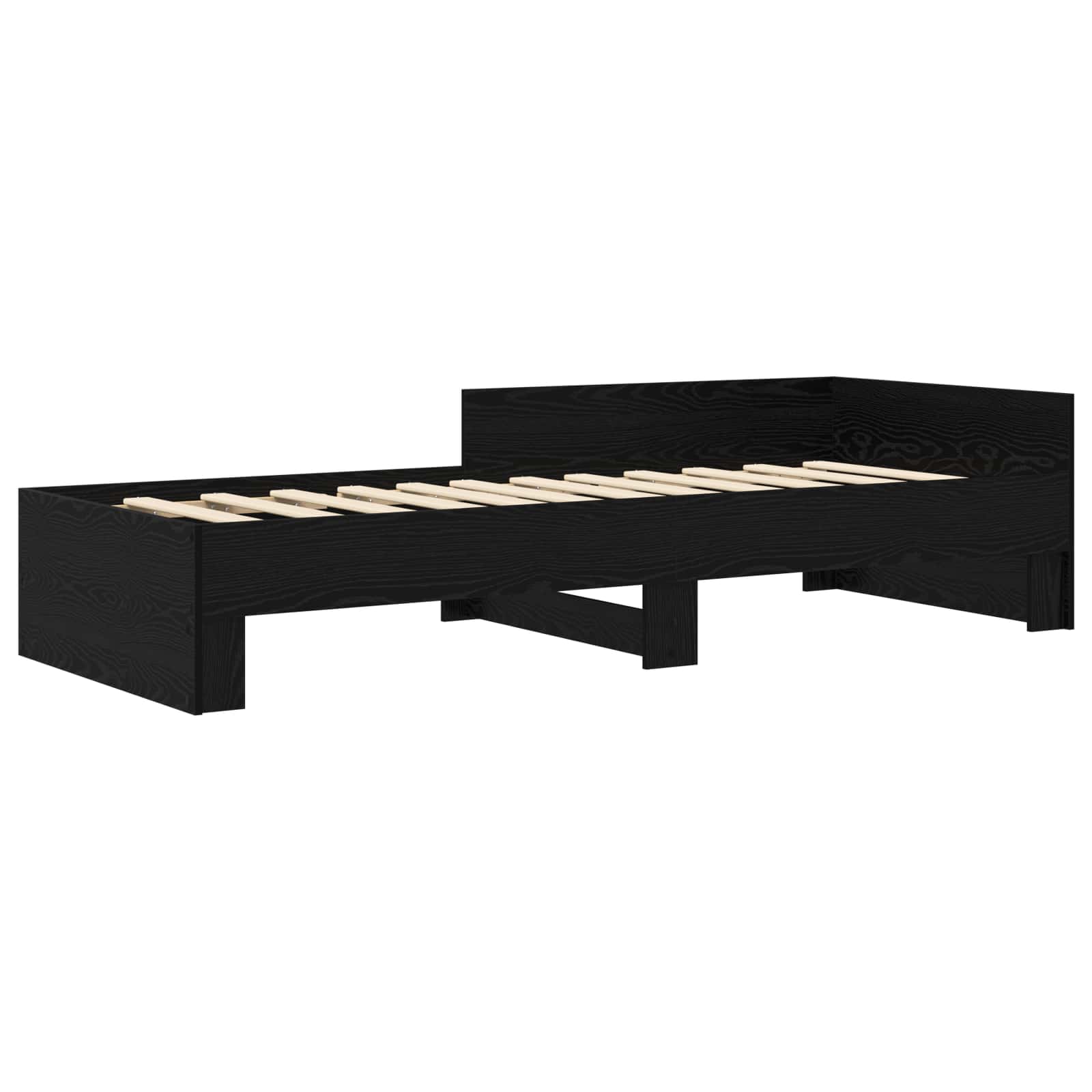 Estructura de cama con cabecero Roble Negro 80 x 200 cm