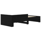 Estructura de cama con cabecero Roble Negro 80 x 200 cm