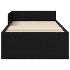 Estructura de cama con cabecero Roble Negro 80 x 200 cm