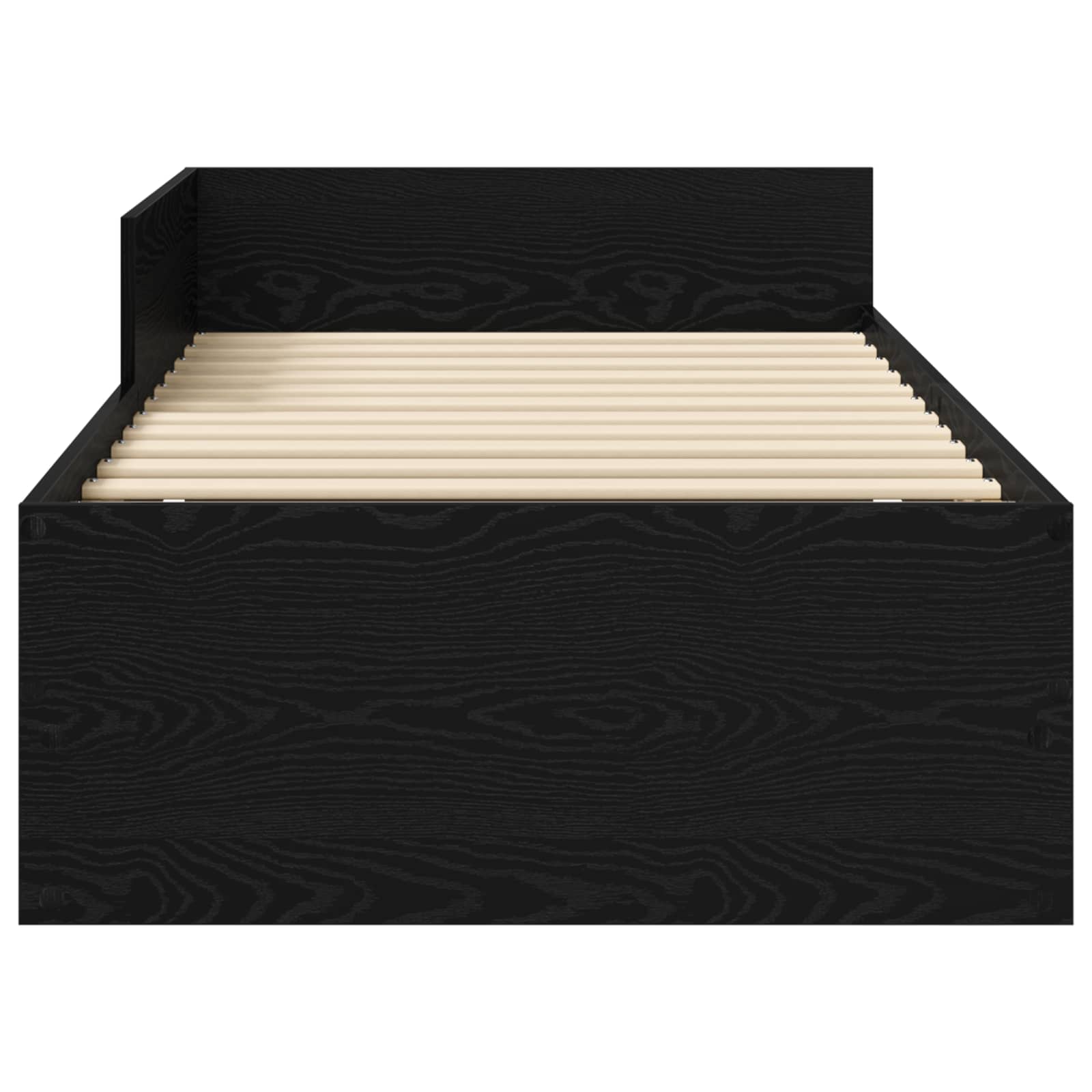 Estructura de cama con cabecero Roble Negro 80 x 200 cm