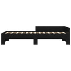 Estructura de cama con cabecero Roble Negro 80 x 200 cm