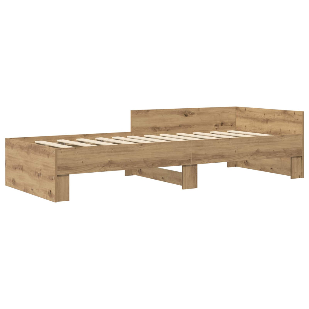Estructura de cama con cabecero Roble Artesanal 80 x 200 cm