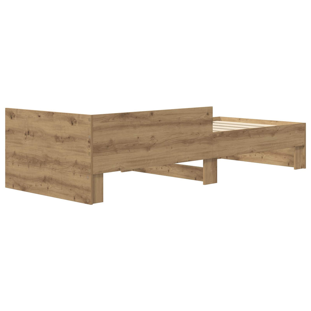 Estructura de cama con cabecero Roble Artesanal 80 x 200 cm