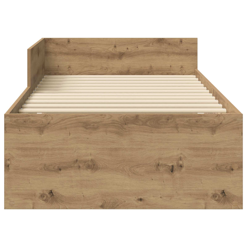 Estructura de cama con cabecero Roble Artesanal 80 x 200 cm