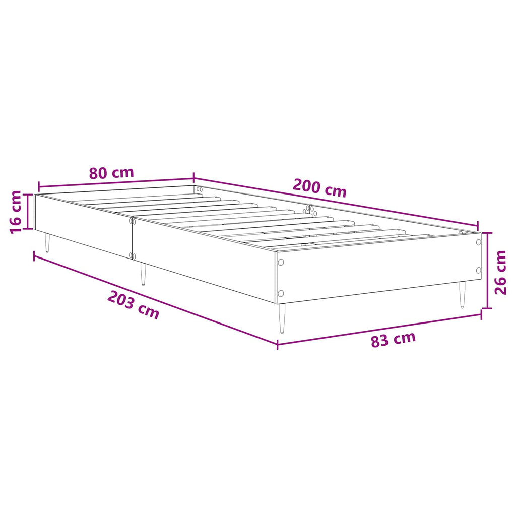 Estructura de cama Blanco 80 x 200 cm Madera de ingeniería