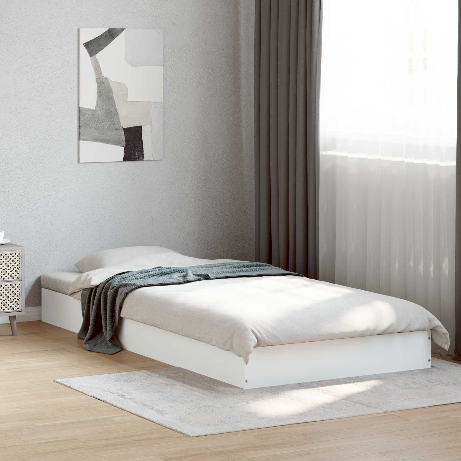Estructura de cama de suelo Blanco 80 x 200 cm