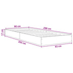 Estructura de cama de suelo Blanco 80 x 200 cm