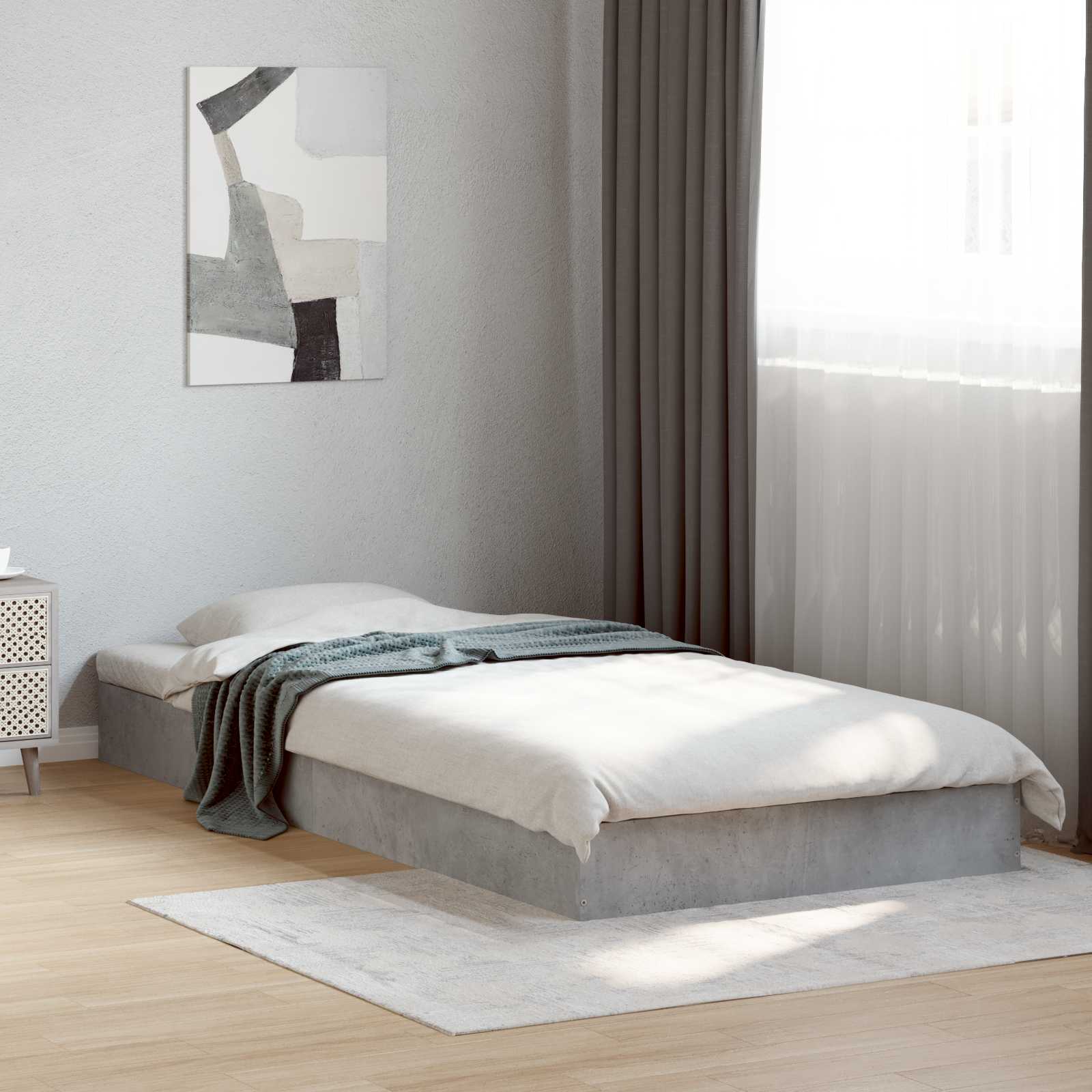 Estrutura de cama de chão Branco 80 x 200 cm