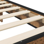 Estructura de cama con cabecero Madera envejecida 80 x 200 cm