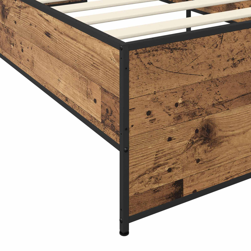 Estructura de cama Madera envejecida 80 x 200 cm